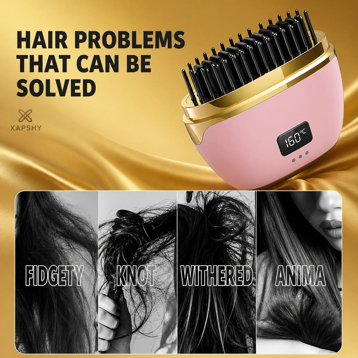 Mini Hair Straightener Brush