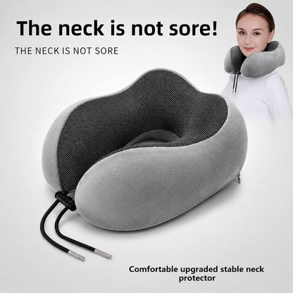 U Shaped Memory Foam Neck Pillows Soft Travel Pillow Massage Neck Pillow Sleeping Airplane Pillow Cervical Healthcare Bedding